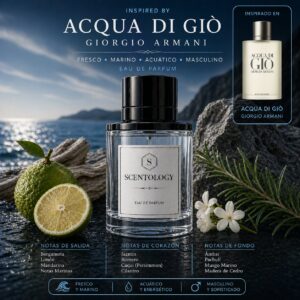 Scentology AERIS, perfume para hombre inspirado en Acqua di Giò de Giorgio Armani